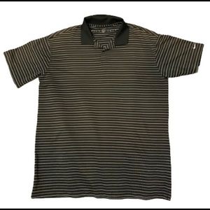 Nike Golf Men’s Dri-Fit Black White Striped Shirt XL